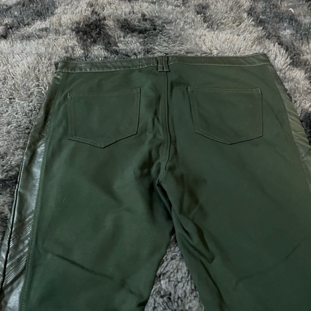 Pilcro and the letter‎ press green pleather front pants woman’s 32 - Picture 11 of 13